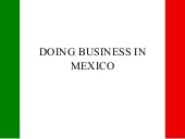 Doing Business In Mexico
